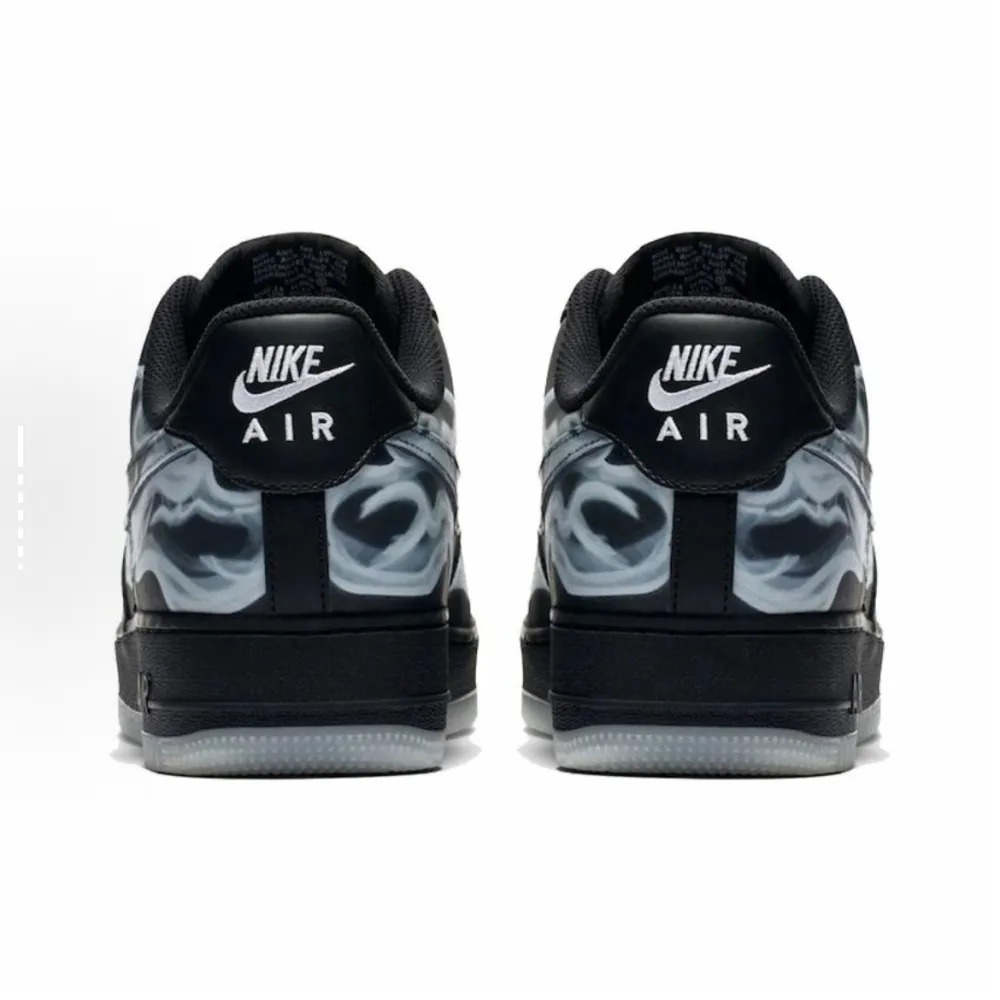 EM Sneakers Nike Air Force 1 Low Black Skeleton Halloween (2019)