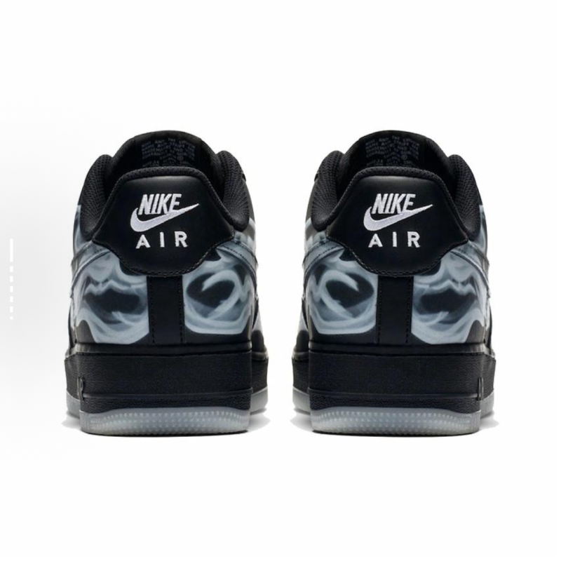 EM Sneakers Nike Air Force 1 Low Black Skeleton Halloween (2019)