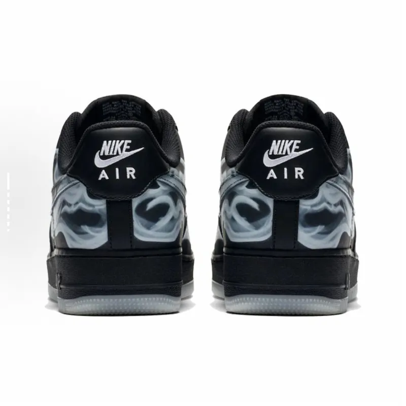EM Sneakers Nike Air Force 1 Low Black Skeleton Halloween (2019)