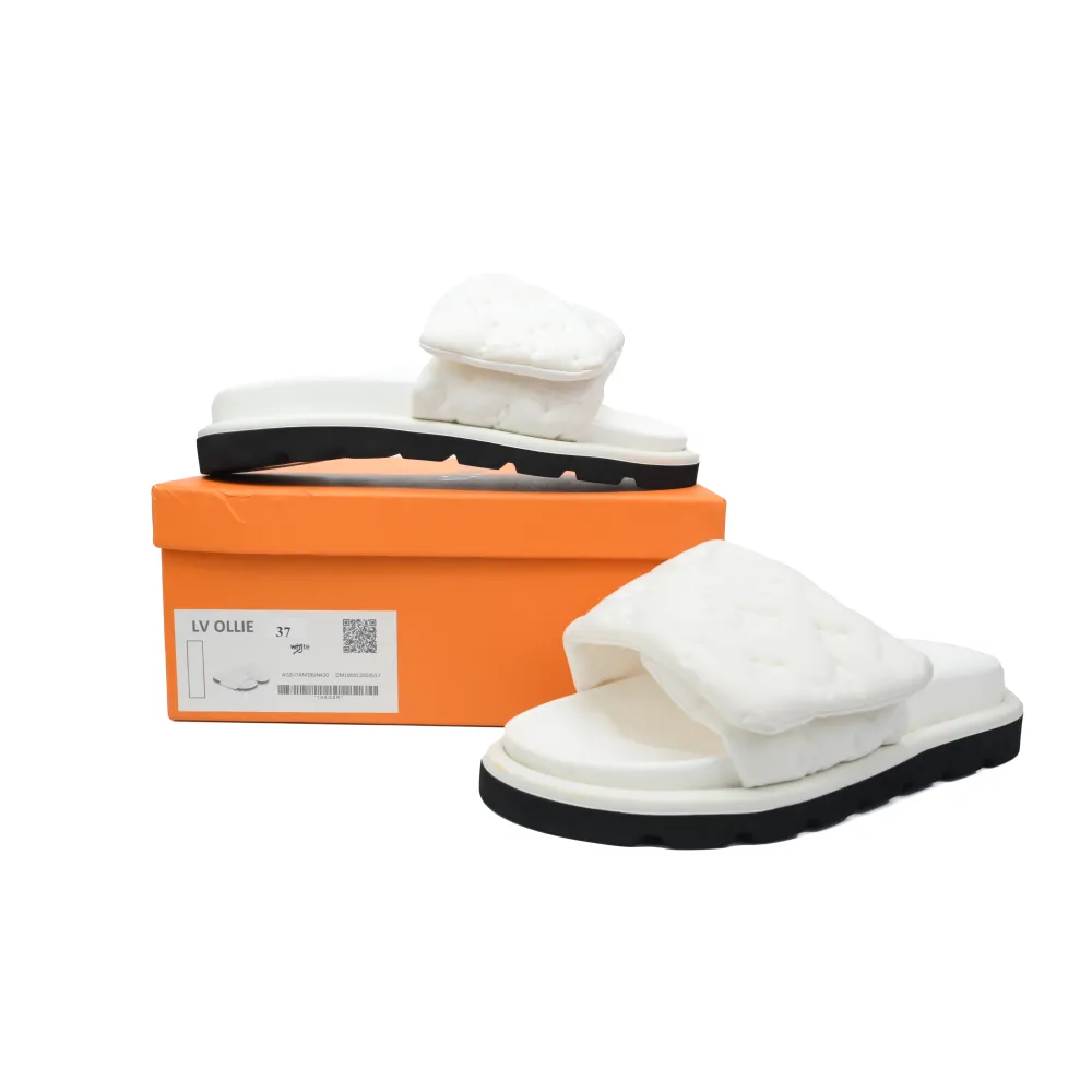 EM Sneakers  Louis Vuitton Pool Pillow Comfort Mules White Embossing