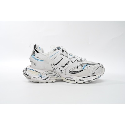 EM Sneakers  Balenciaga Track Sneaker Black Graffiti Art (Without LED) 02