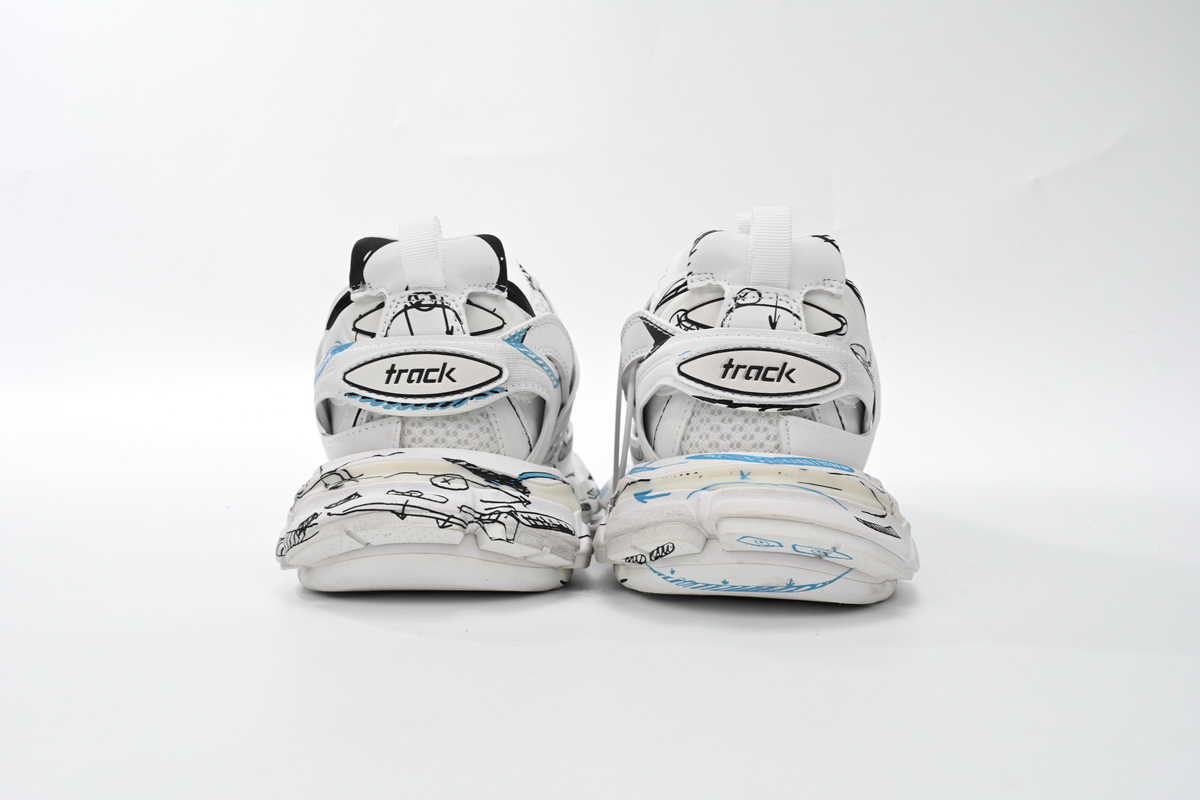 EM Sneakers  Balenciaga Track Sneaker Black Graffiti Art (Without LED)