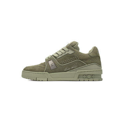 EM Sneakers Louis Vuitton Trainer Green 01