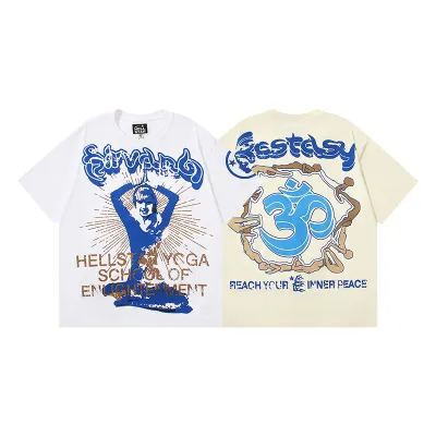EM Sneakers Hellstar T-Shirt 510 Apricot & White 01