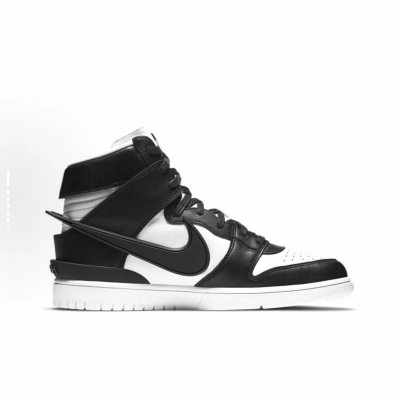 EM Sneakers Nike Dunk High AMBUSH Black White 02