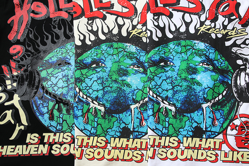 EM Sneakers Hellstar T-Shirt 508 White & Black & Yellow