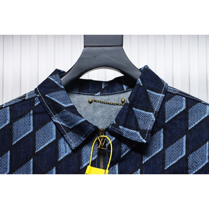EM Sneakers Louis Vuitton LV Jacket Diamond Print Denim