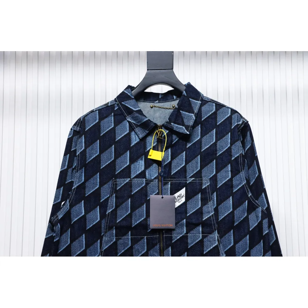 EM Sneakers Louis Vuitton LV Jacket Diamond Print Denim