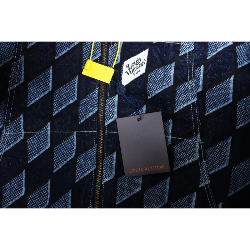 EM Sneakers Louis Vuitton LV Jacket Diamond Print Denim