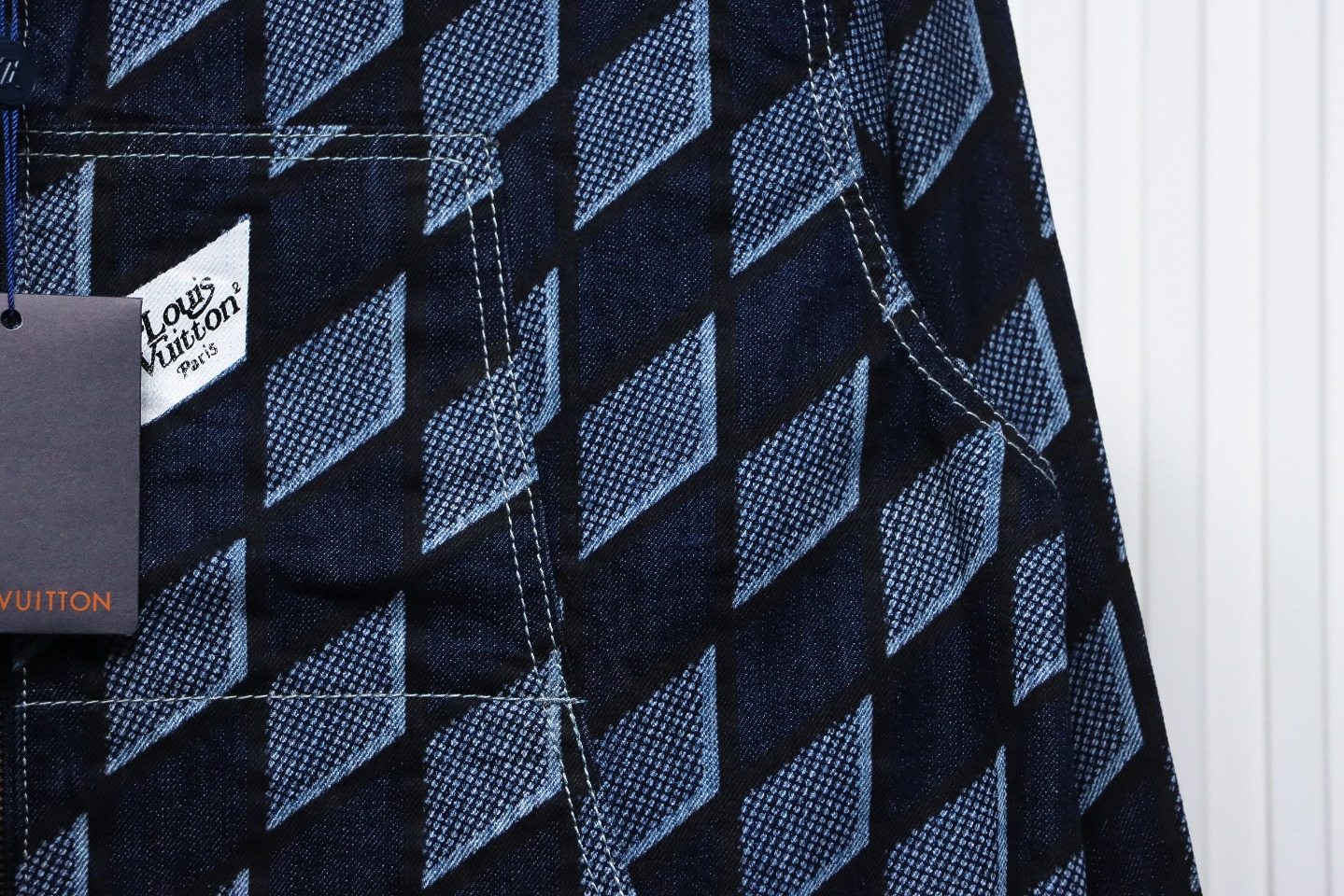 EM Sneakers Louis Vuitton LV Jacket Diamond Print Denim