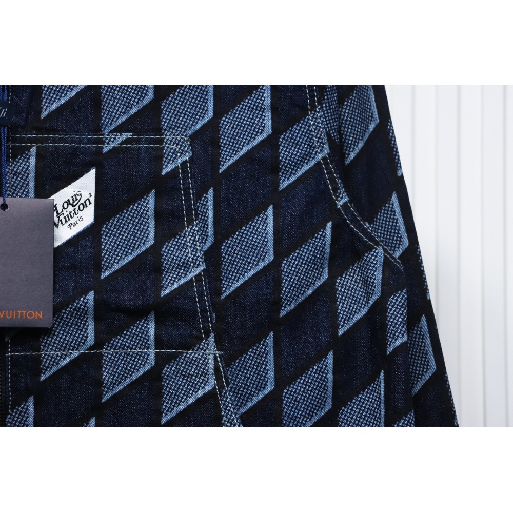 EM Sneakers Louis Vuitton LV Jacket Diamond Print Denim