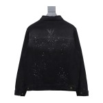 EM Sneakers Louis Vuitton LV Jacket Gypsophila Hot Diamond Embroidered Denim 