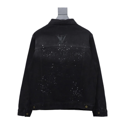 EM Sneakers Louis Vuitton LV Jacket Gypsophila Hot Diamond Embroidered Denim  02