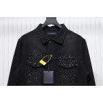EM Sneakers Louis Vuitton LV Jacket Gypsophila Hot Diamond Embroidered Denim 