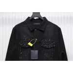 EM Sneakers Louis Vuitton LV Jacket Gypsophila Hot Diamond Embroidered Denim 