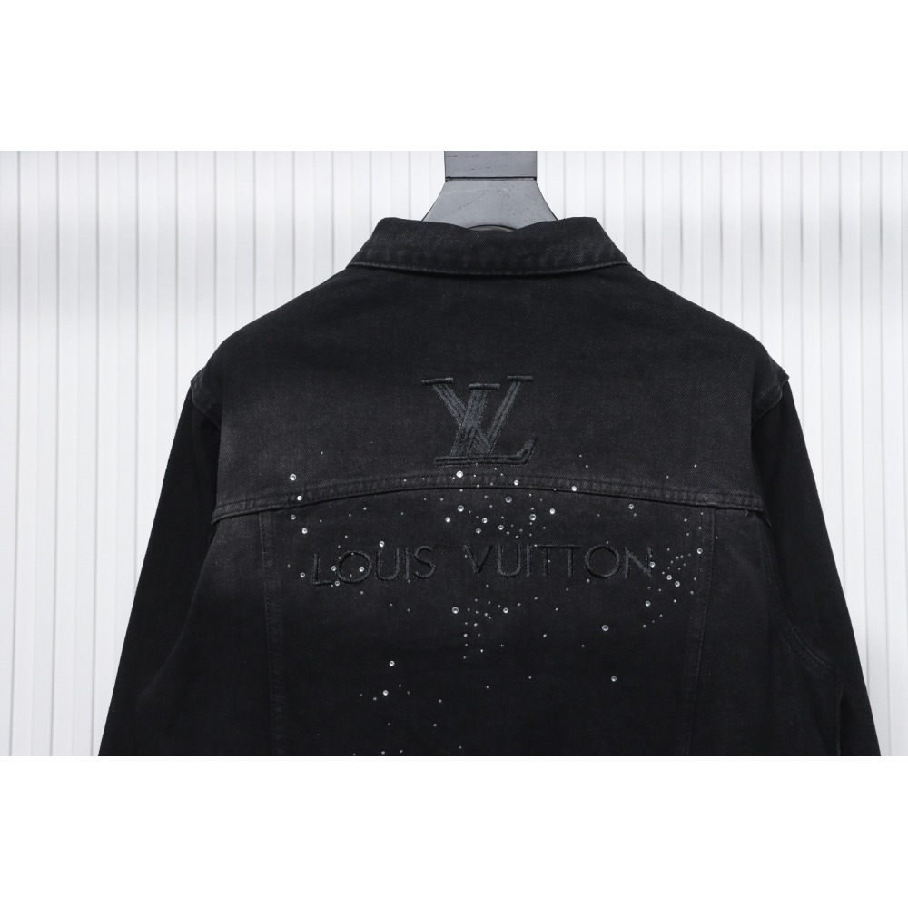 EM Sneakers Louis Vuitton LV Jacket Gypsophila Hot Diamond Embroidered Denim 