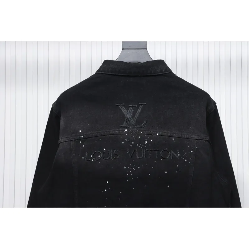 EM Sneakers Louis Vuitton LV Jacket Gypsophila Hot Diamond Embroidered Denim 