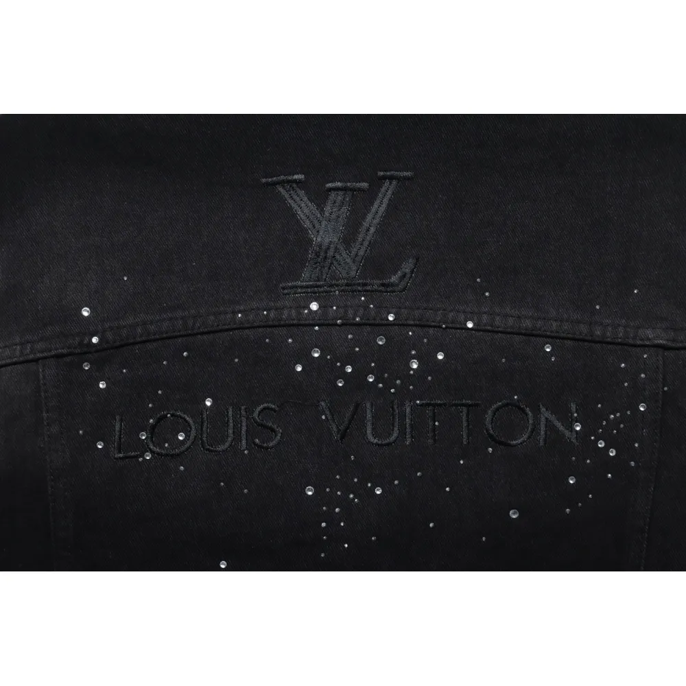 EM Sneakers Louis Vuitton LV Jacket Gypsophila Hot Diamond Embroidered Denim 