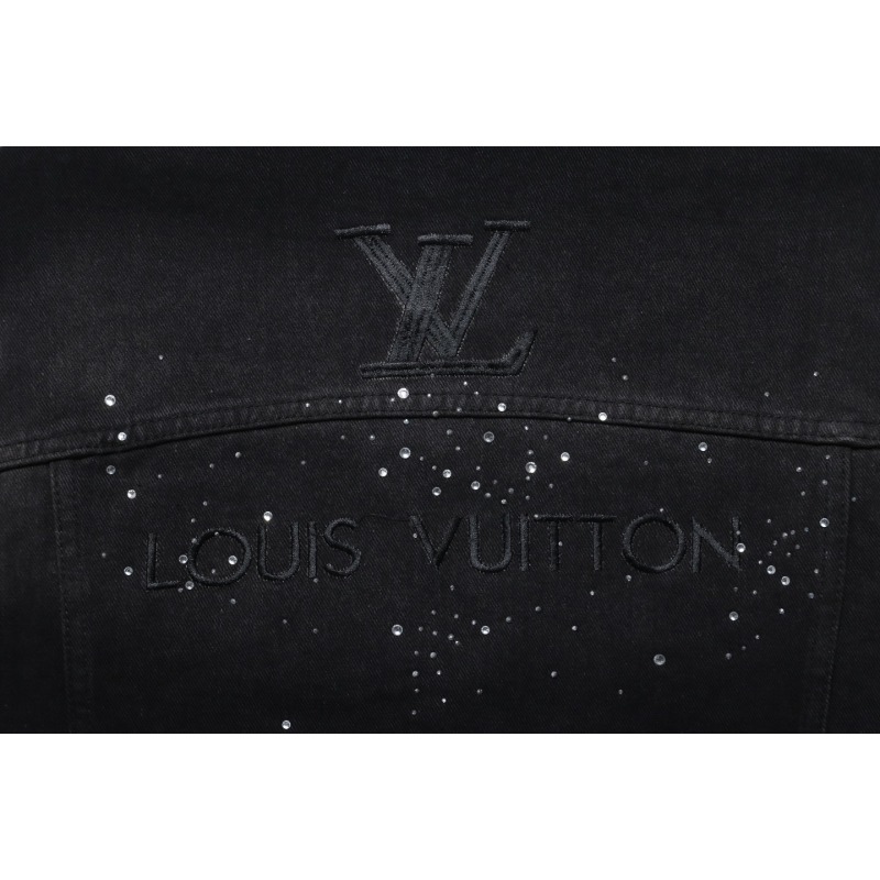 EM Sneakers Louis Vuitton LV Jacket Gypsophila Hot Diamond Embroidered Denim 