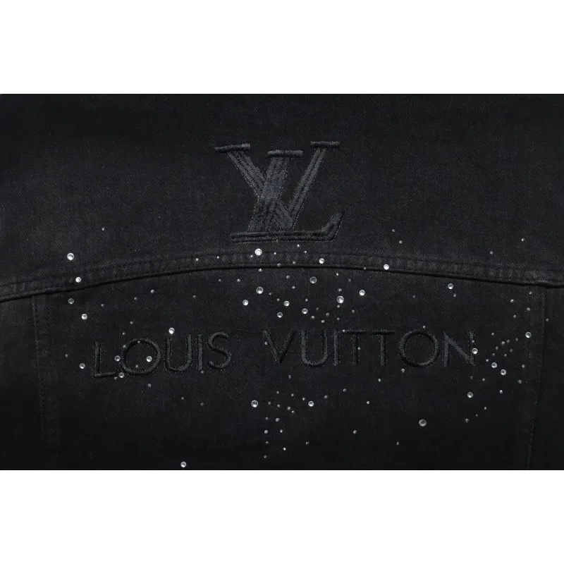 EM Sneakers Louis Vuitton LV Jacket Gypsophila Hot Diamond Embroidered Denim 
