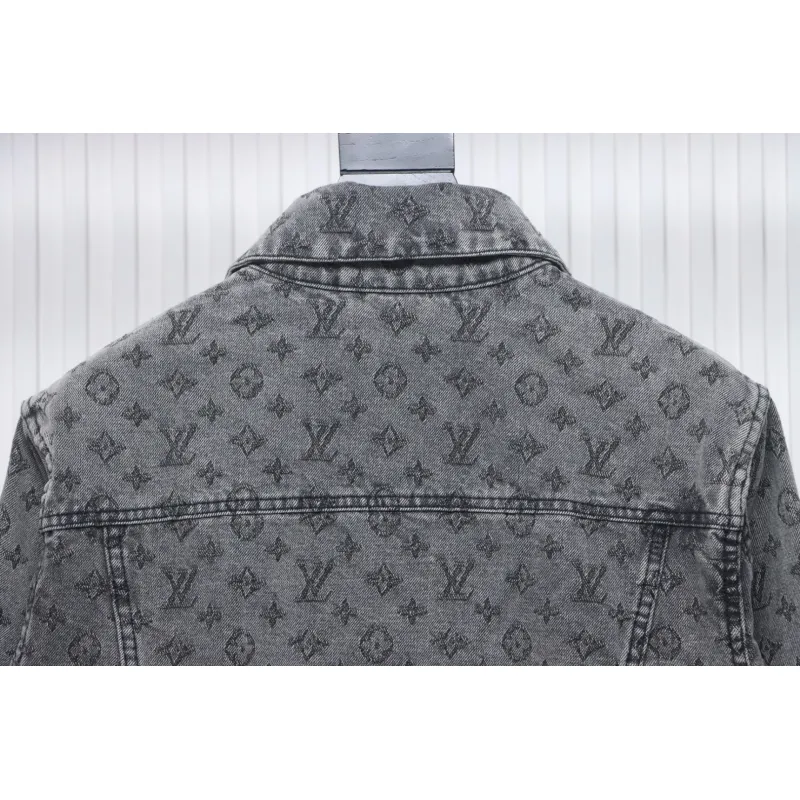 EM Sneakers Louis Vuitton LV Jacket Monogram Jacquard Denim Grey
