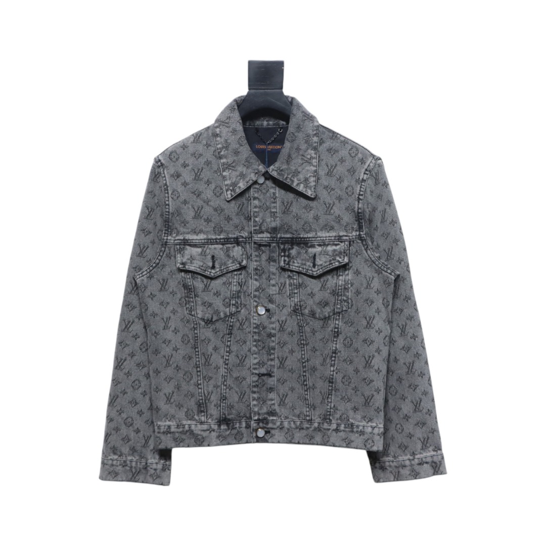 EM Sneakers Louis Vuitton LV Jacket Monogram Jacquard Denim Grey