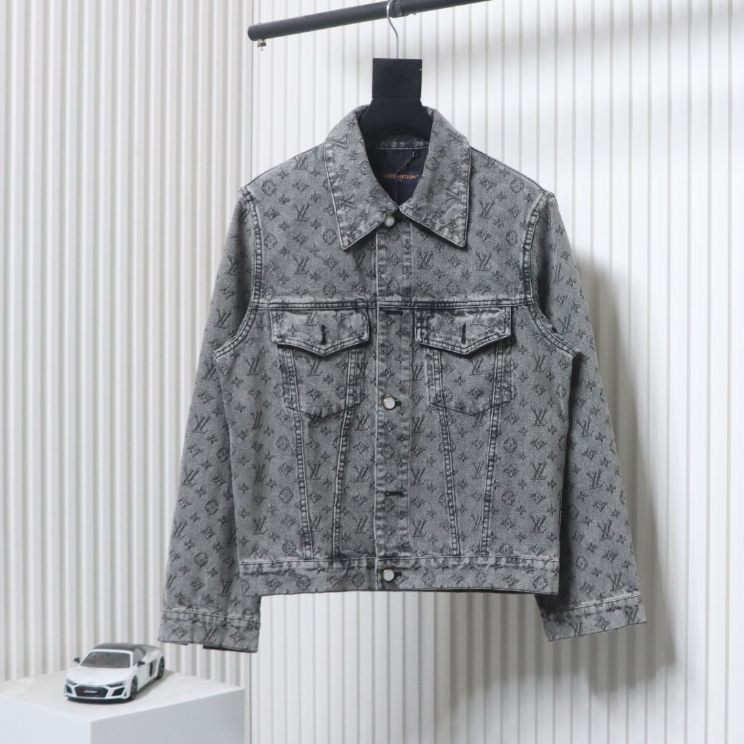 EM Sneakers Louis Vuitton LV Jacket Monogram Jacquard Denim Grey