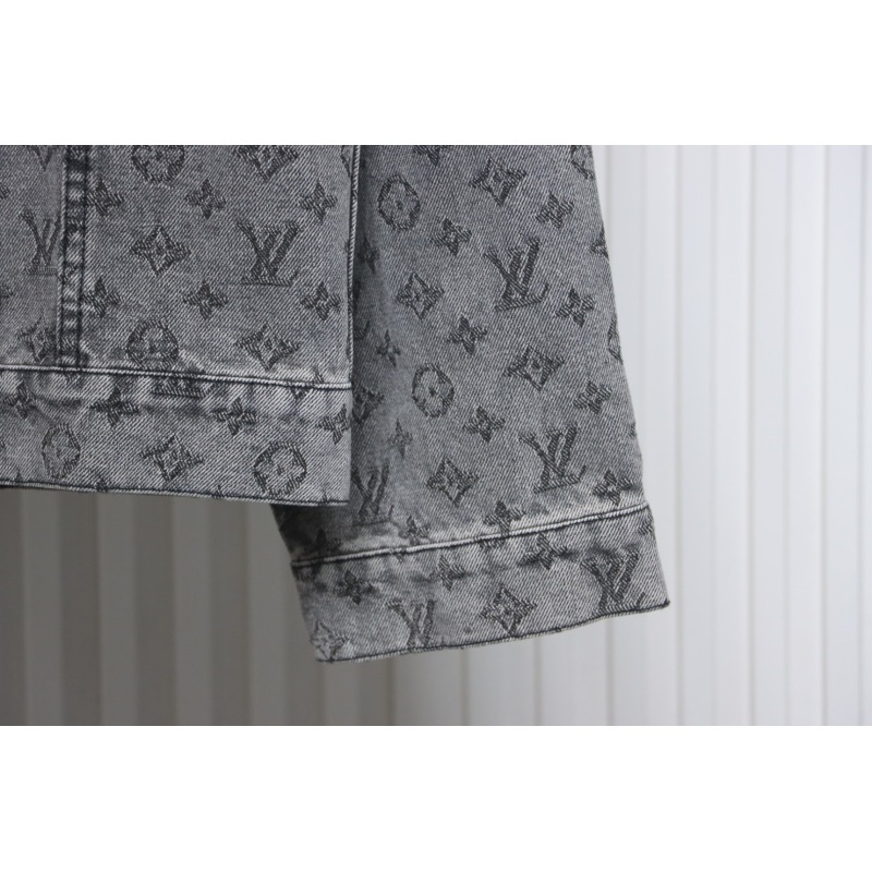 EM Sneakers Louis Vuitton LV Jacket Monogram Jacquard Denim Grey