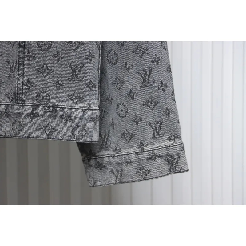 EM Sneakers Louis Vuitton LV Jacket Monogram Jacquard Denim Grey