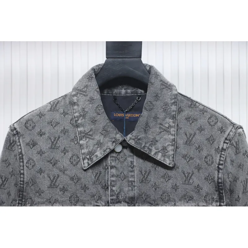 EM Sneakers Louis Vuitton LV Jacket Monogram Jacquard Denim Grey
