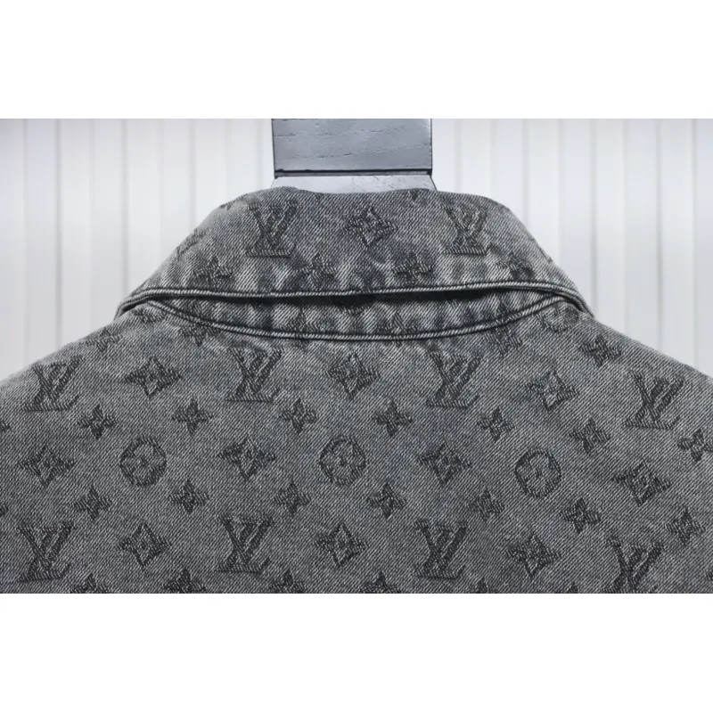 EM Sneakers Louis Vuitton LV Jacket Monogram Jacquard Denim Grey