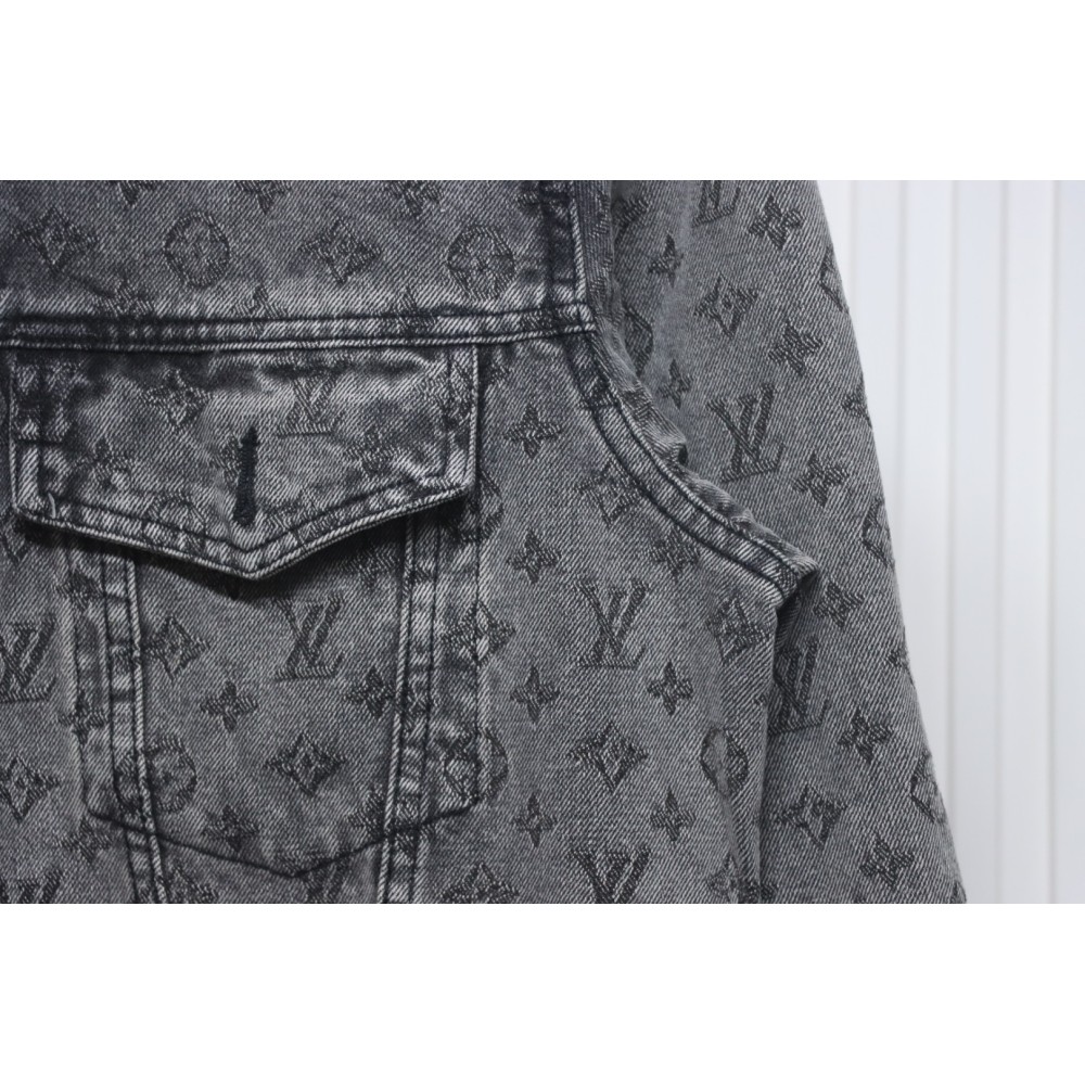 EM Sneakers Louis Vuitton LV Jacket Monogram Jacquard Denim Grey