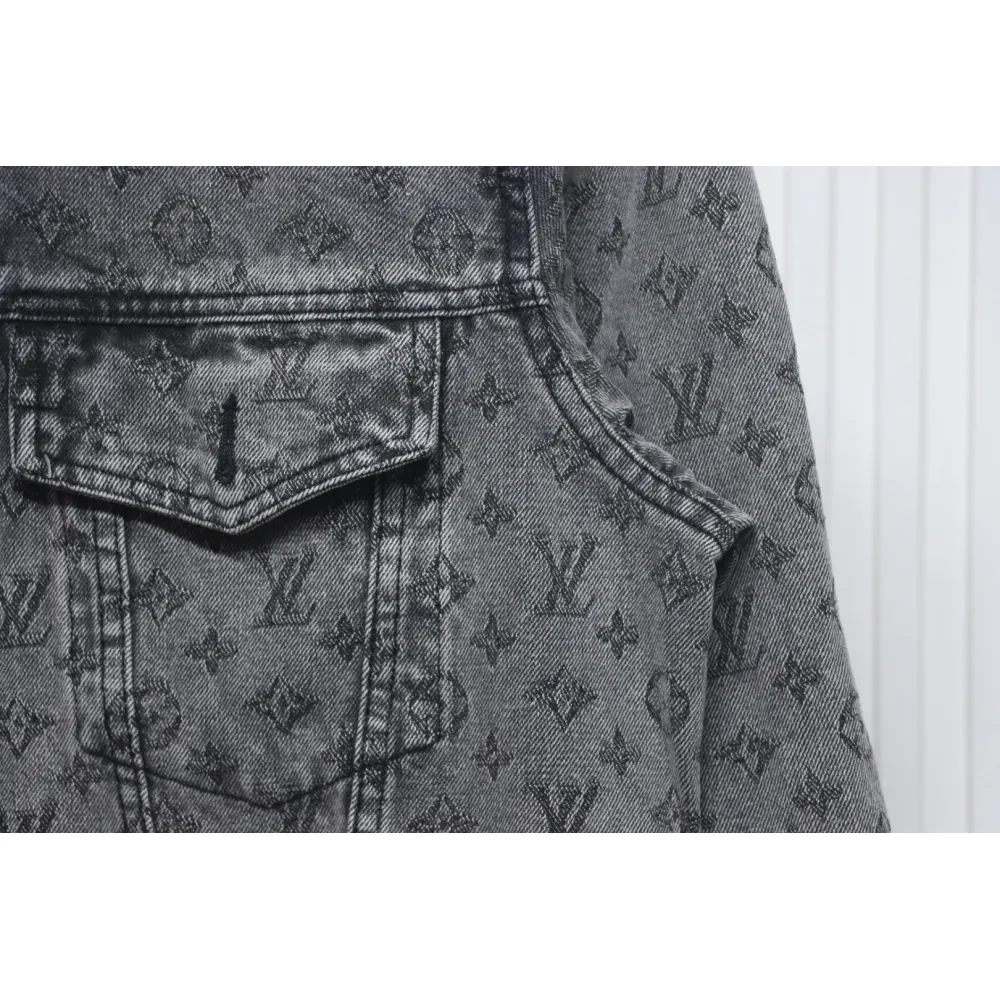 EM Sneakers Louis Vuitton LV Jacket Monogram Jacquard Denim Grey
