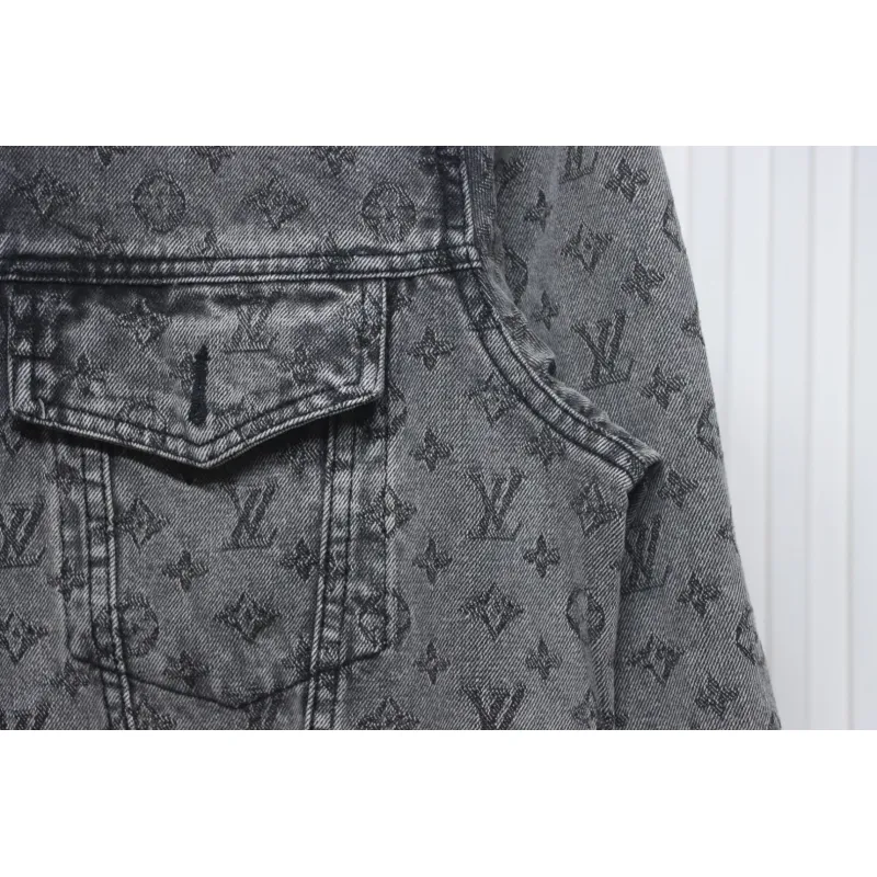 EM Sneakers Louis Vuitton LV Jacket Monogram Jacquard Denim Grey