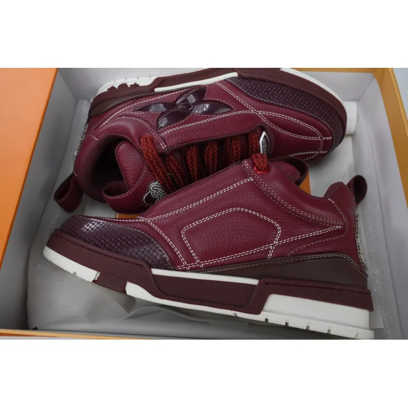 EM Sneakers Louis Vuitton LV Skate Sneaker Bordeaux Red