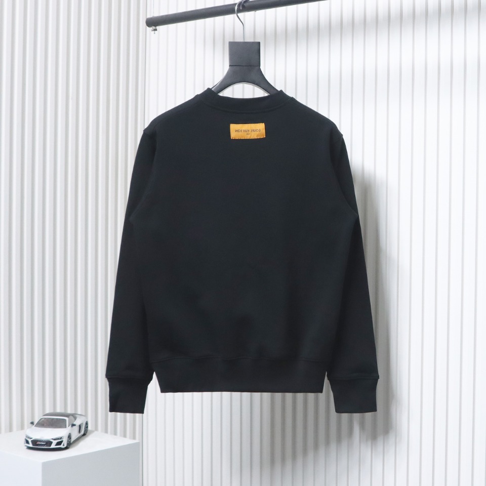 EM Sneakers Louis Vuitton LV Sweatshirt Chain Embroidery Crew Neck