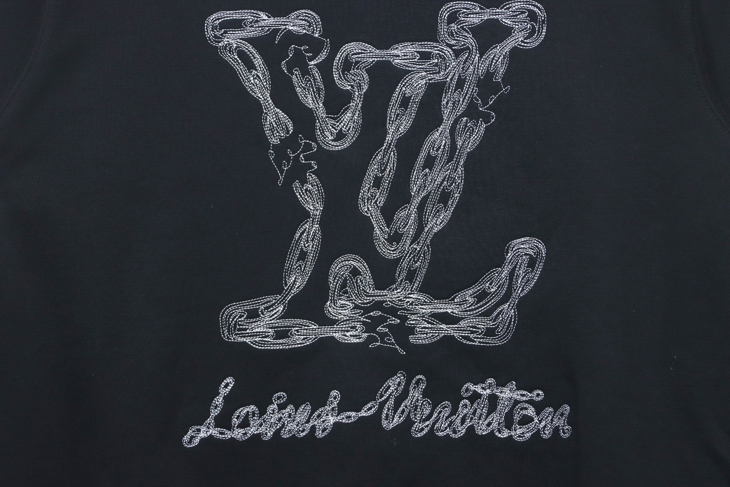 EM Sneakers Louis Vuitton LV Sweatshirt Chain Embroidery Crew Neck