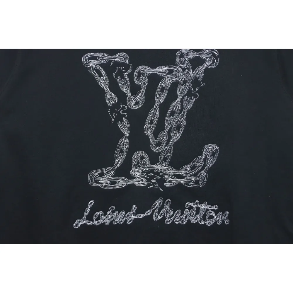 EM Sneakers Louis Vuitton LV Sweatshirt Chain Embroidery Crew Neck