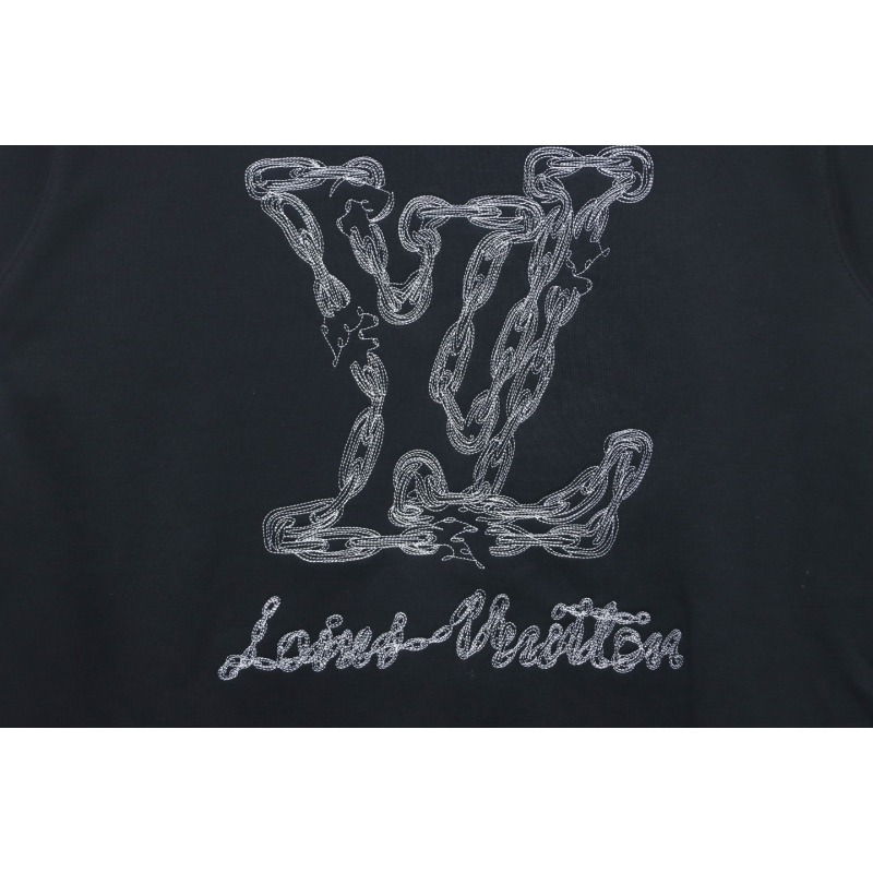 EM Sneakers Louis Vuitton LV Sweatshirt Chain Embroidery Crew Neck