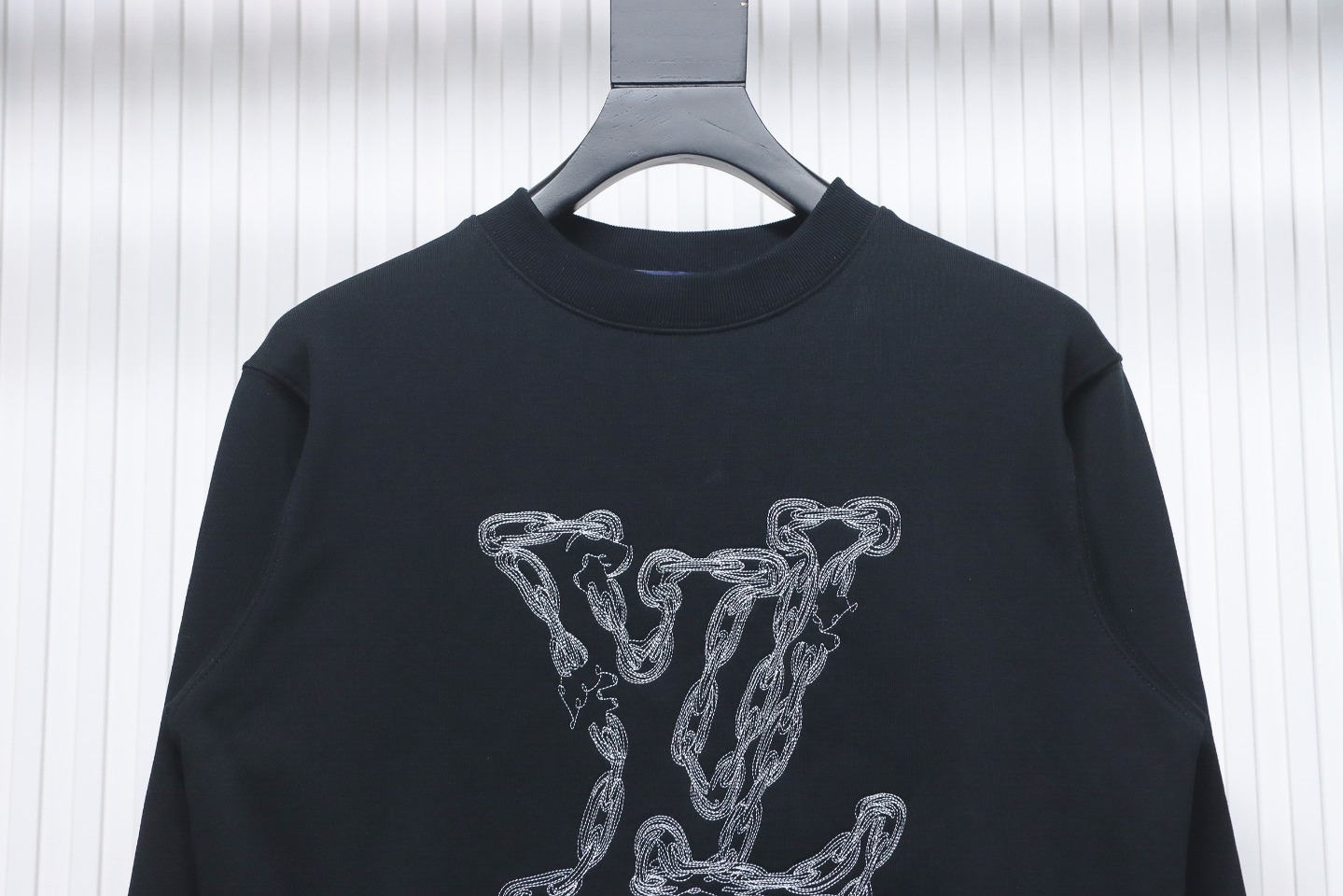 EM Sneakers Louis Vuitton LV Sweatshirt Chain Embroidery Crew Neck