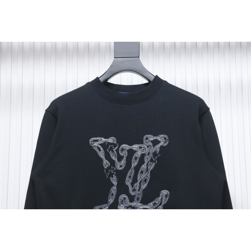 EM Sneakers Louis Vuitton LV Sweatshirt Chain Embroidery Crew Neck
