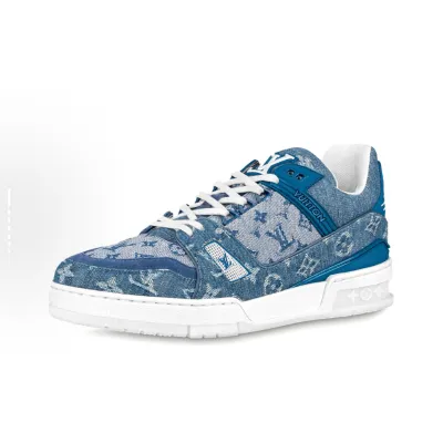 EM Sneakers Louis Vuitton Trainer Sneaker Denim Monogram 01