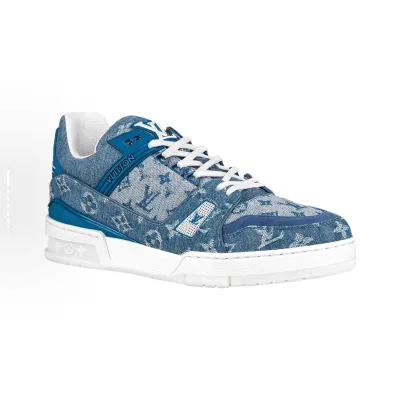 EM Sneakers Louis Vuitton Trainer Sneaker Denim Monogram 02