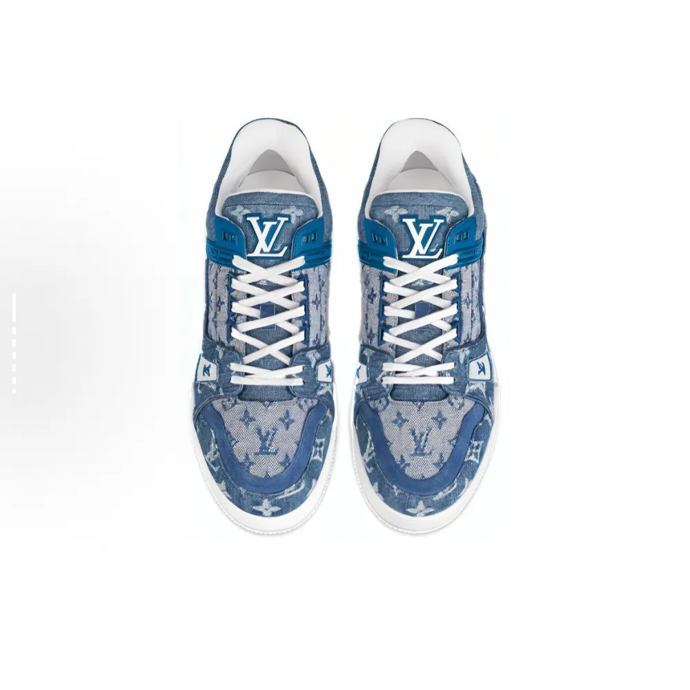 EM Sneakers Louis Vuitton Trainer Sneaker Denim Monogram