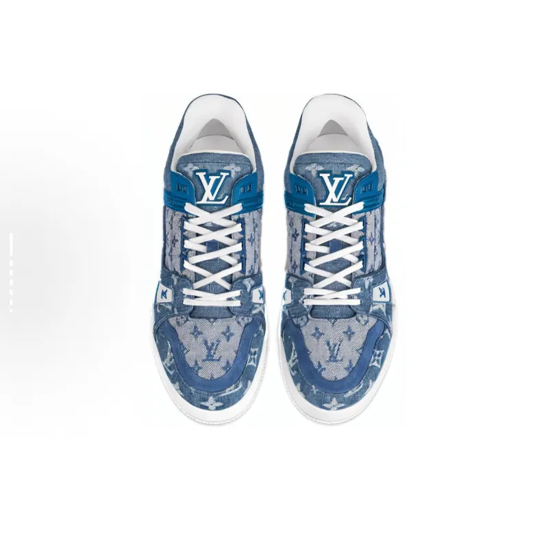EM Sneakers Louis Vuitton Trainer Sneaker Denim Monogram