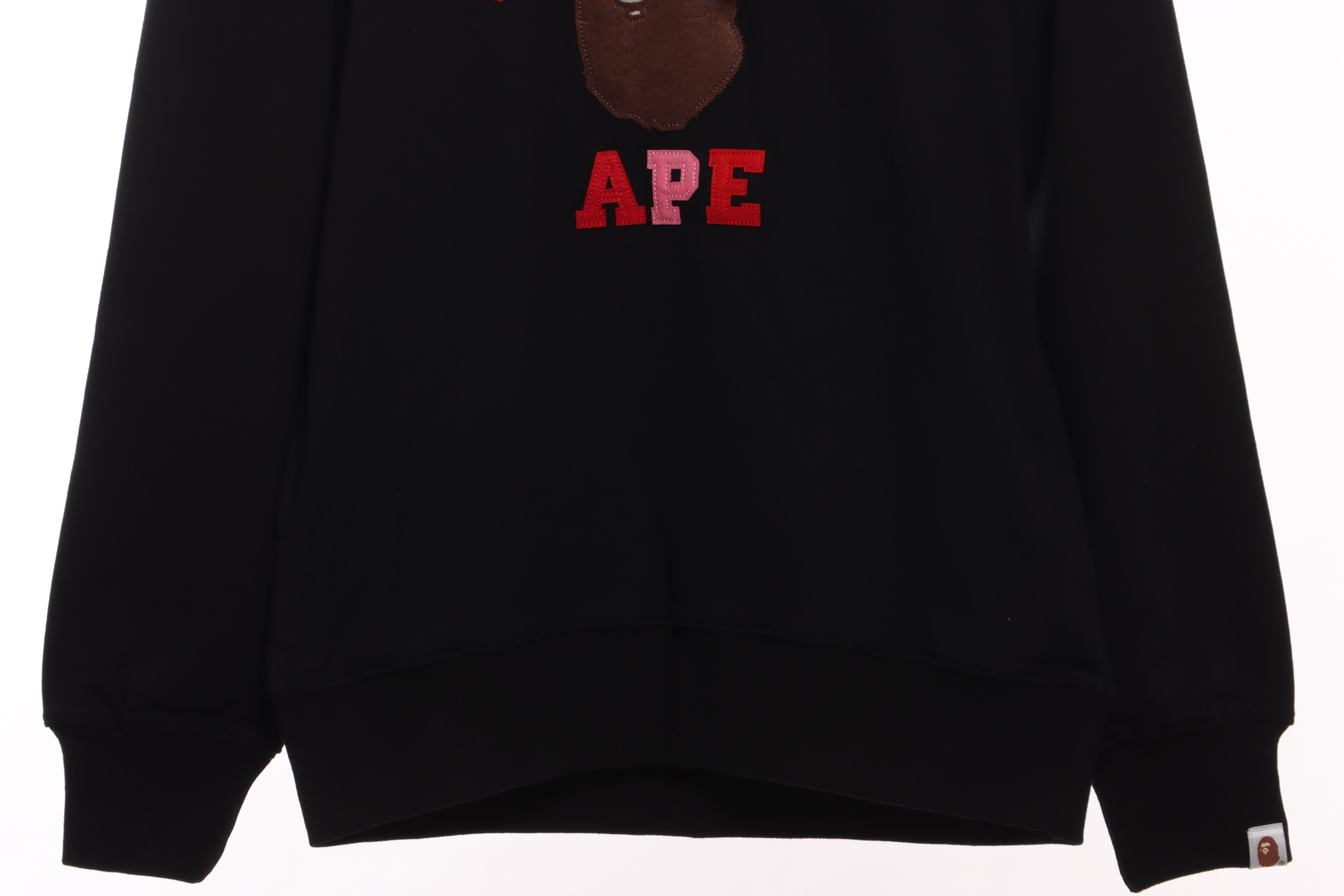 EM Sneakers BAPE Ape Head Colorful Lettering Print Hoodie Black