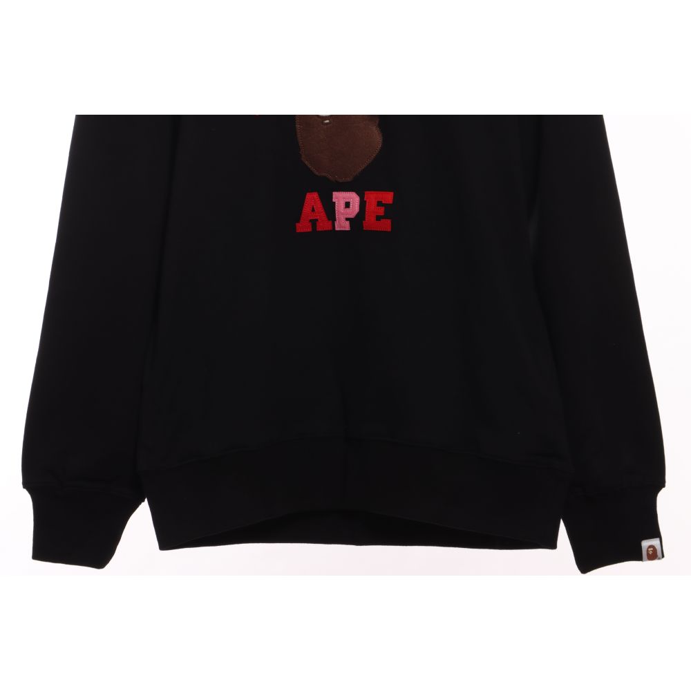 EM Sneakers BAPE Ape Head Colorful Lettering Print Hoodie Black