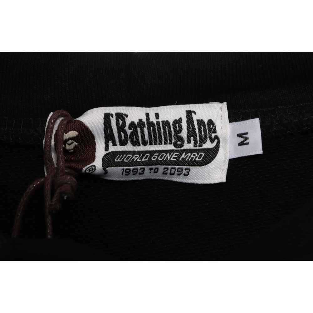 EM Sneakers BAPE Ape Head Colorful Lettering Print Hoodie Black