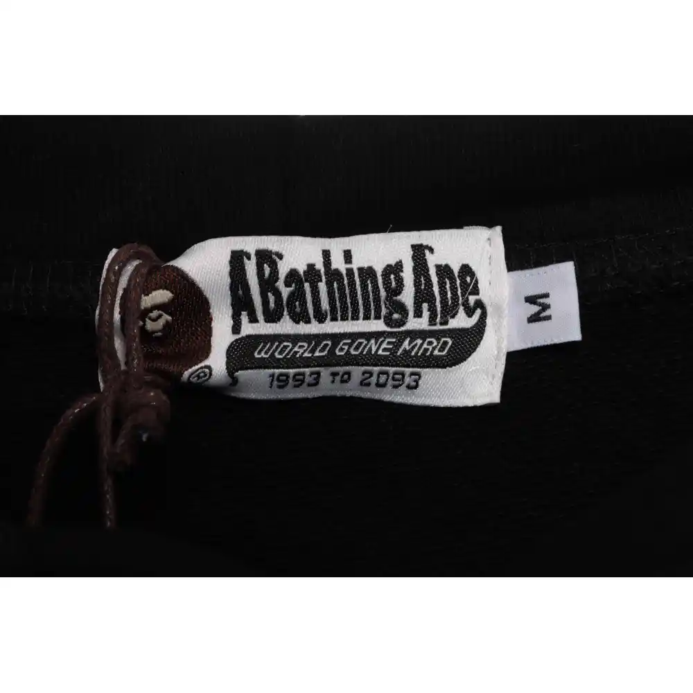 EM Sneakers BAPE Ape Head Colorful Lettering Print Hoodie Black