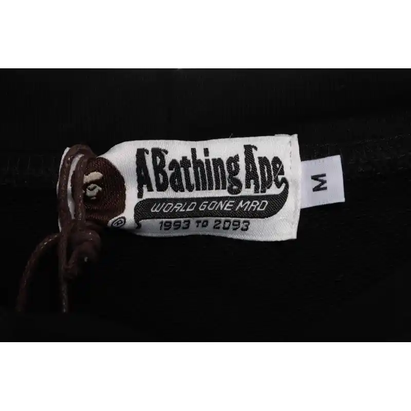 EM Sneakers BAPE Ape Head Colorful Lettering Print Hoodie Black